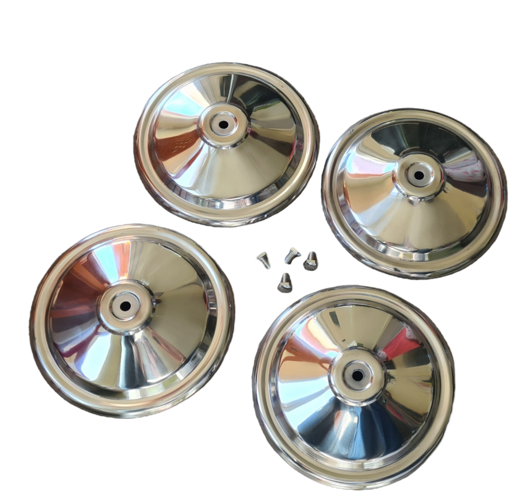 Coprimozzi Per Fiat 500 - Confezione Da 4 Pezzi Con Bordo Cromato, Resistenti Al Calore - Foto 2