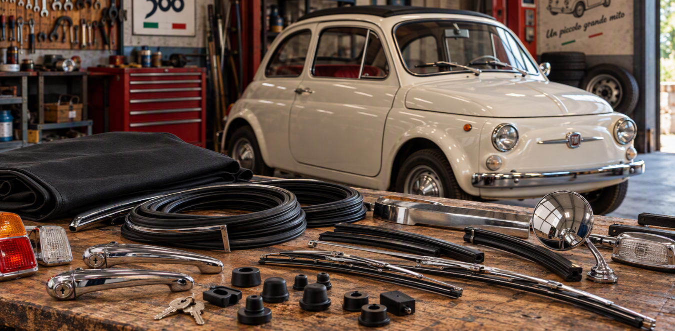 Ricambi carrozzeria Fiat 500 d'epoca - accessori e componenti