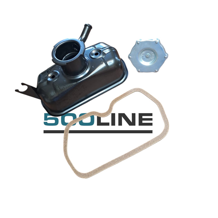 Kit coperchio punterie senza alette, guarnizione e tappo olio per Fiat 500 R e 126
