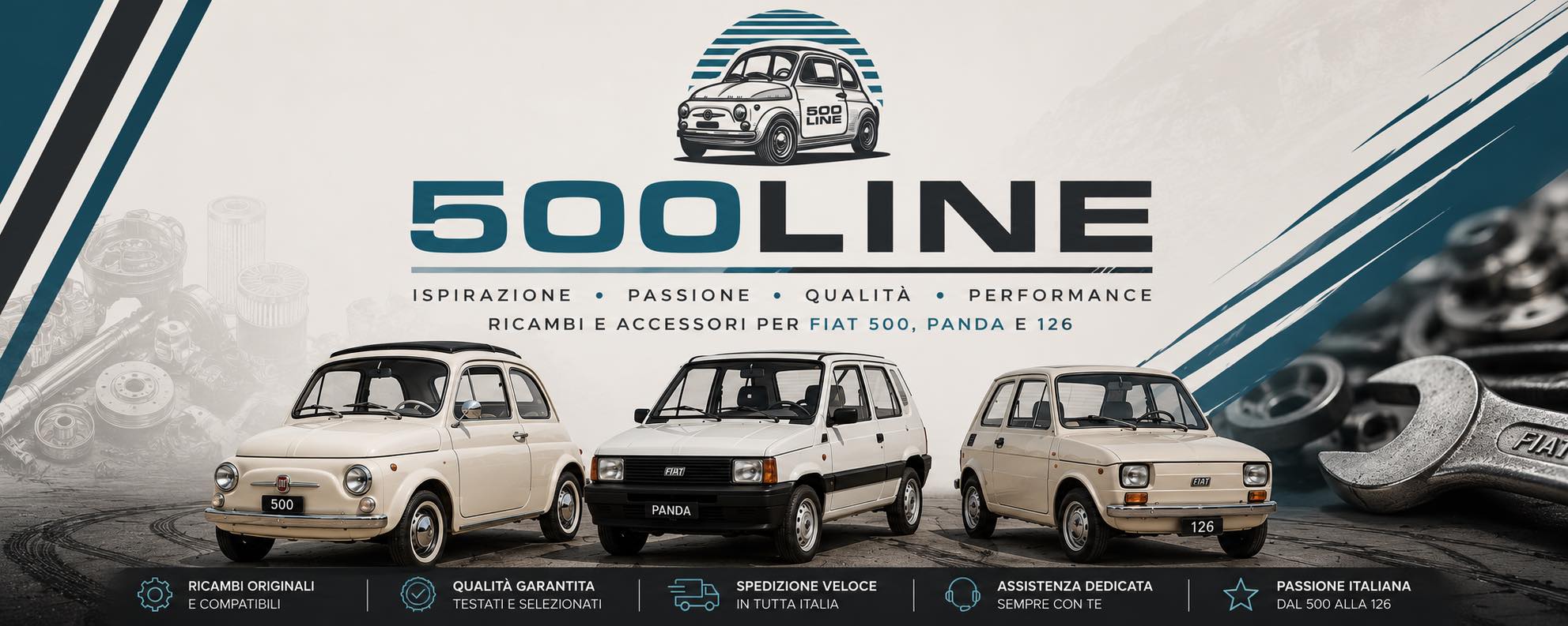 Ricambi e accessori per Fiat 500, Fiat 126 e Panda - 500line