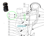 Kit bullone completo fissaggio carter convogliatore aria motore Fiat 500 126 
