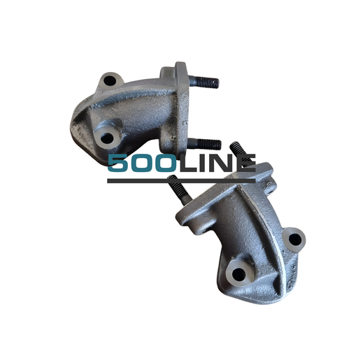 Coppia Collettori scarico con prigionieri Fiat 500 D F L R 126 epoca alta Qualità come originale ricambi alta qualita' 