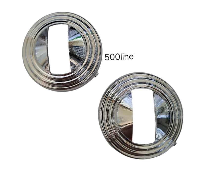 Coppia Ghiere sotto maniglia apriporta plastica cromata Fiat 500 L R Epoca manigleria alta qualità dell'epoca