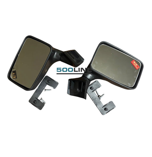 Coppia Specchi Retrovisori Laterali Fiat 126 Bis - In Plastica Regolabili con Kit di Montaggio
