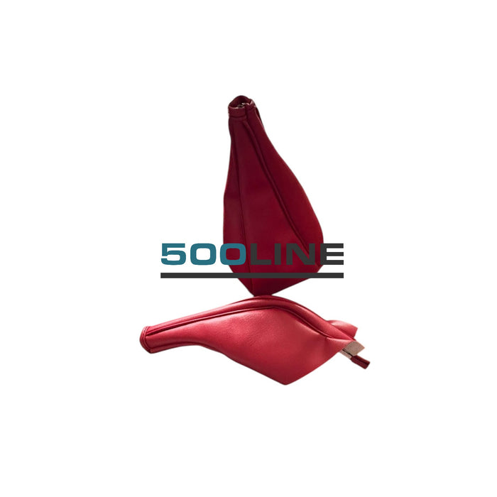 Coppia cuffie in ecopelle Leva cambio e freno a mano colore Rosso alta qualità spedizione rapida