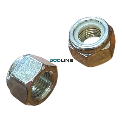 Coppia dadi fissaggio staffa e coppia braccetti sospensione anteriore Fiat 500 