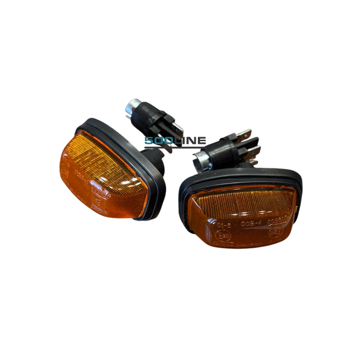 Coppia freccette laterali arancione Fiat 126 epoca come originali