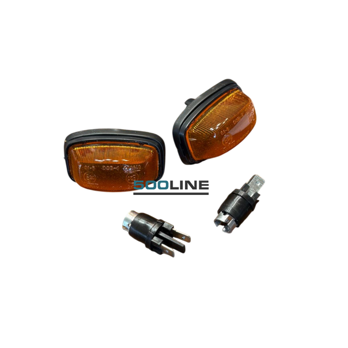 Coppia freccette laterali arancione Fiat 126 epoca come originali