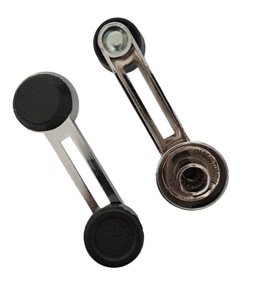 Coppia maniglie alzavetro Fiat 500 L d'epoca – Finitura plastica cromata 