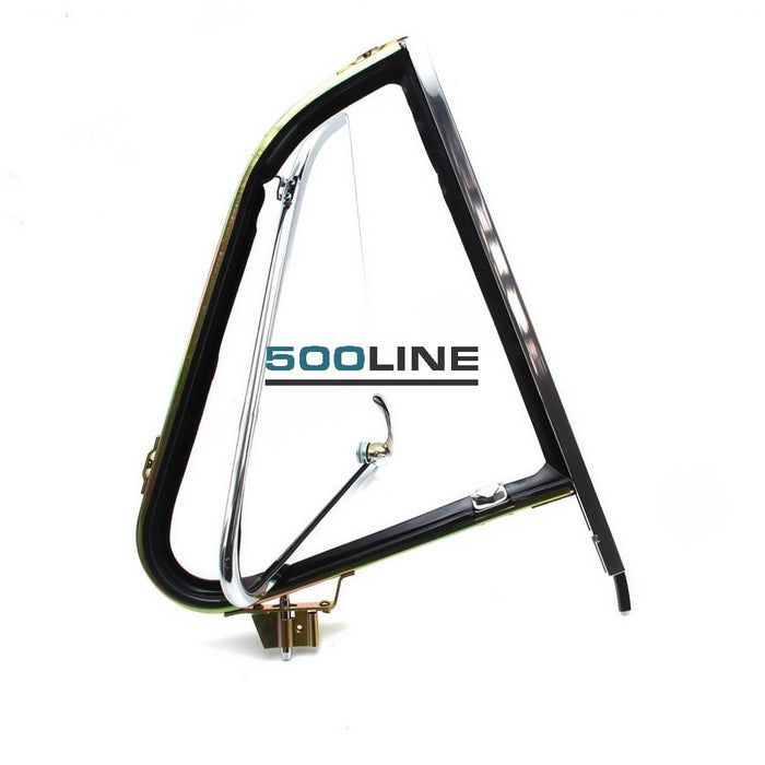 Vintage Fiat 500 left chrome deflector frame without support