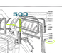 Canalino guarnizione anteriore vetro scendente destro e sinistro Fiat 500 d'epoca disegno
