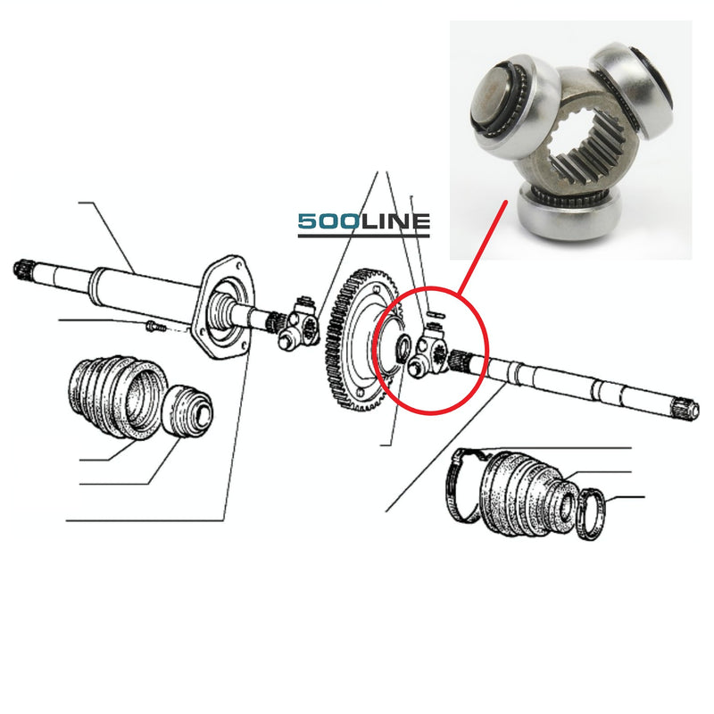 Snodo tripode crociera semiasse – Fiat Panda 141 / Fiat 127