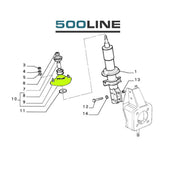 Disegno esploso Supporto ammortizzatore anteriore - Fiat Panda I (141) 1980-2004 sospensione anteriore