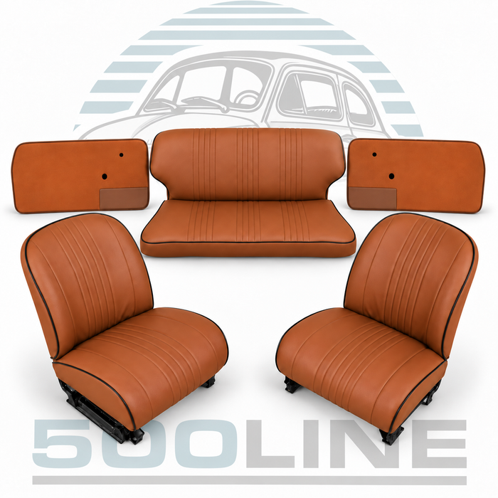 Tappezzeria completa sedili e pannelli – Fiat 126 Marrone