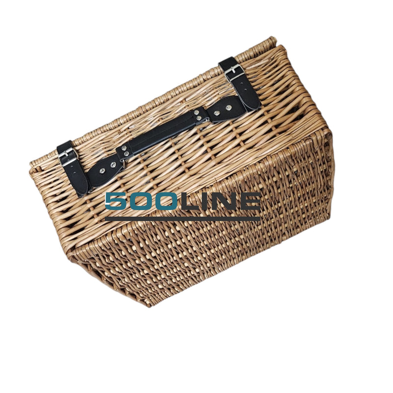 Borsa Valigia in Vimini Artigianale Made in Italy per Fiat 500 epoca - 45x35x20 cm