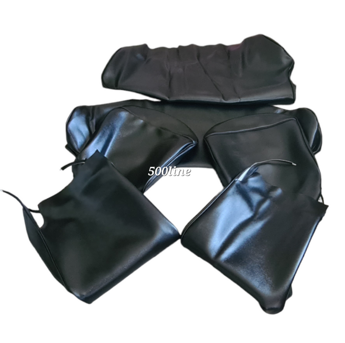 Kit Fodere sedili Nero Fiat 500 R d'epoca Alta qualità