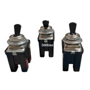 Kit 3 interruttori cruscotto ghiere cromate Fiat 500 F L e Giardiniera connettori piatti impianto elettrico alta qualita' per fiat 500 