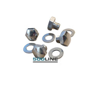 Kit 4 bulloni con rondelle fissaggio coppa ruota  Fiat 500 d'epoca
