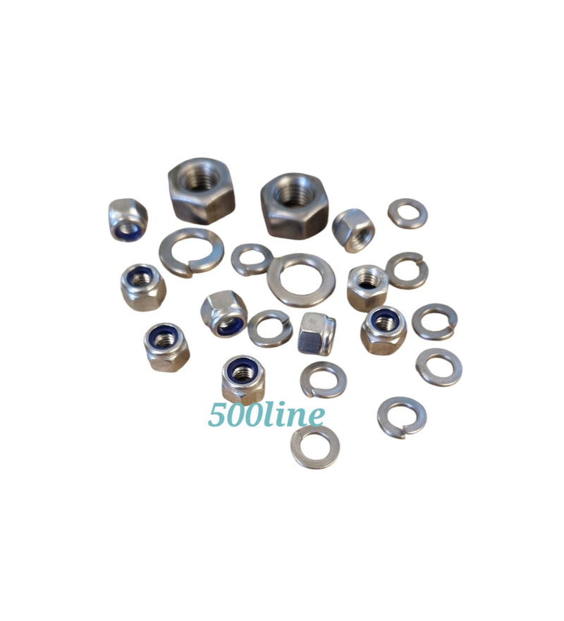 Kit Bulloneria Fissaggio Carter Distribuzione Fiat 500 e 126
da 6 autobloccanti e da 10 normali passo speciale 