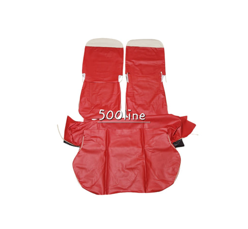 Kit Fodere Sedili Rosso con Fascia Avorio – Fiat 500 D Epoca top
