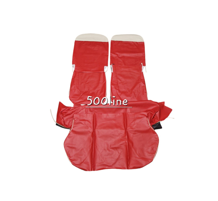 Kit Fodere Sedili Rosso con Fascia Avorio – Fiat 500 D Epoca top