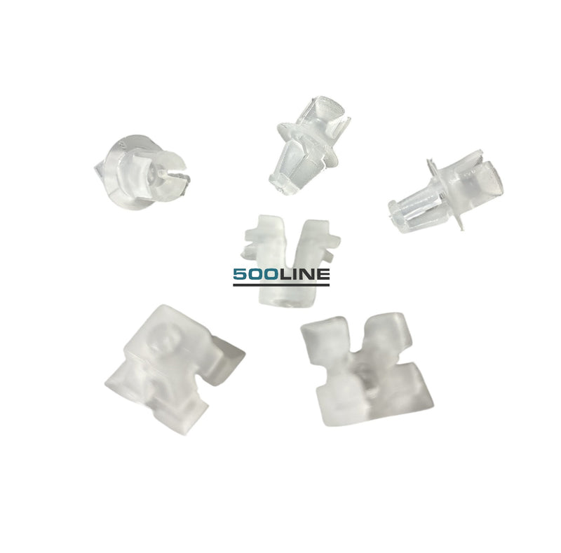 Kit Graffette e Mollette in Plastica Fissaggio Fanali Anteriori Fiat 126 - 6 Pezzi 