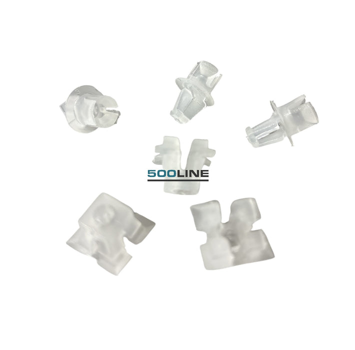 Kit Graffette e Mollette in Plastica Fissaggio Fanali Anteriori Fiat 126 - 6 Pezzi 