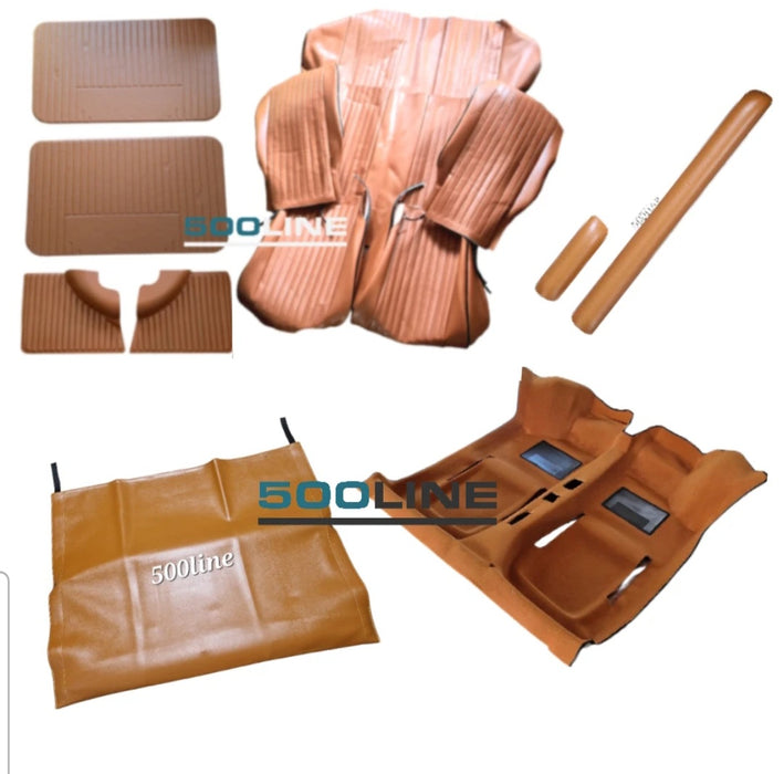 Kit Rivestimenti Ocra Fiat 500 L d'epoca alta qualità pannelli moquette cappotta 