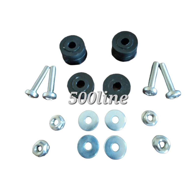 Kit completo fissaggio targa Fiat 500 d'epoca – Distanziali in gomma + viti e dadi in acciaio restauro professionale asi