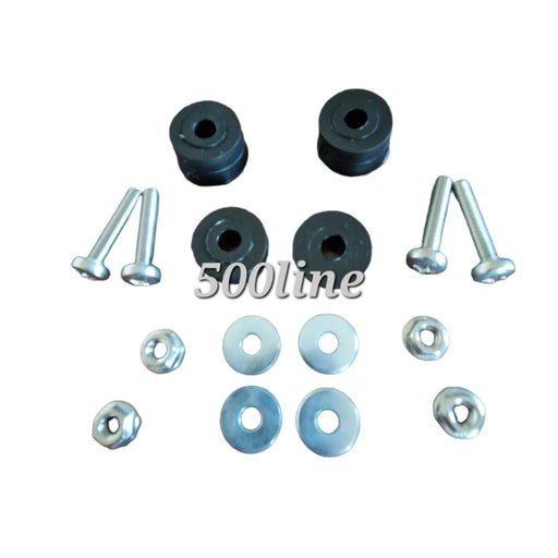 Kit completo fissaggio targa Fiat 500 d'epoca – Distanziali in gomma + viti e dadi in acciaio restauro professionale asi
