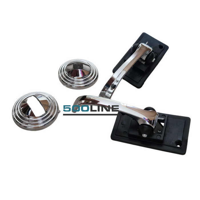 Kit maniglie apriporta cromate con ghiere Fiat 500 F R 