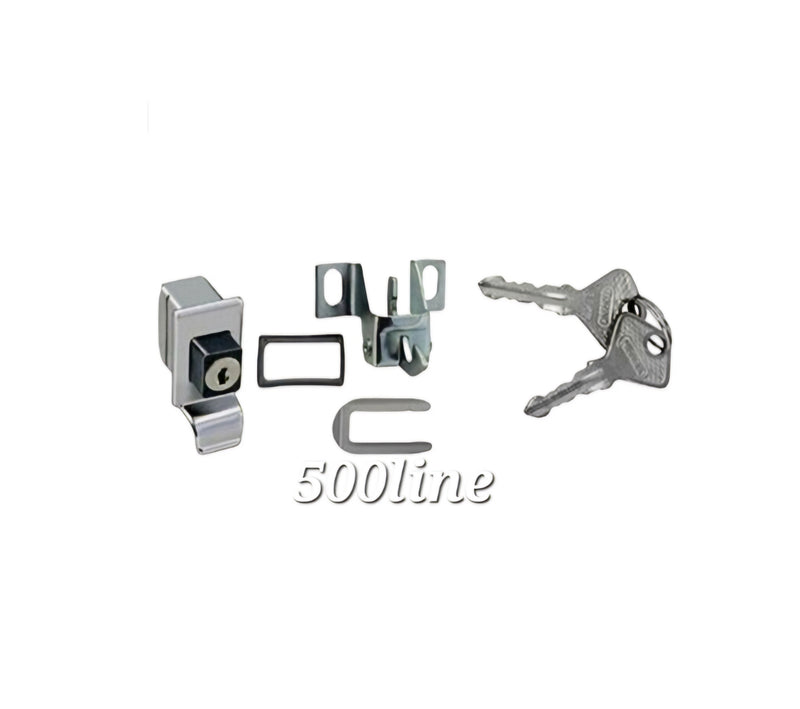 Kit serratura posteriore a pulsante in zama cromata Fiat 500 N D F L R