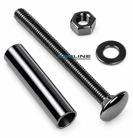 Kit vite cromata e componenti paraurti Fiat 126 prima serie 