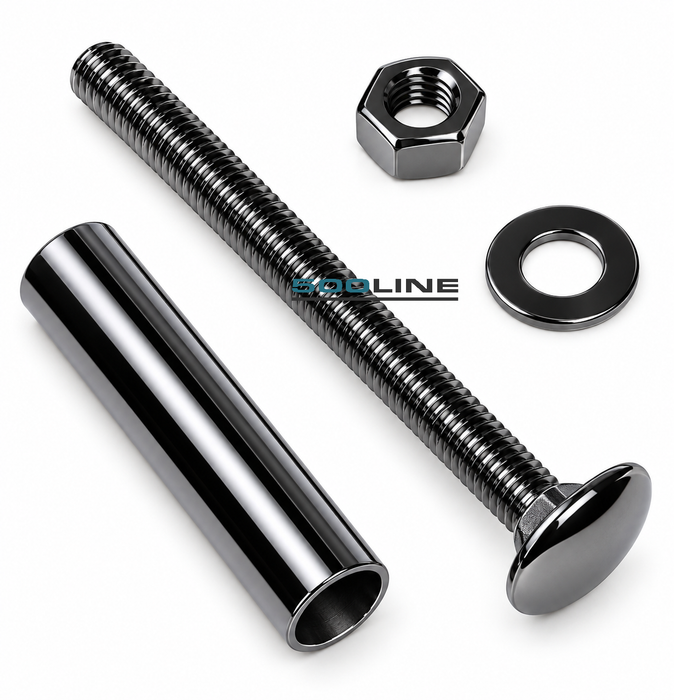 Kit vite cromata e componenti paraurti Fiat 126 prima serie 