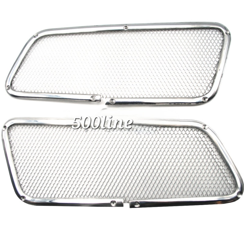 Pair of rear aluminum grilles for Fiat 500 Giardiniera air intakes