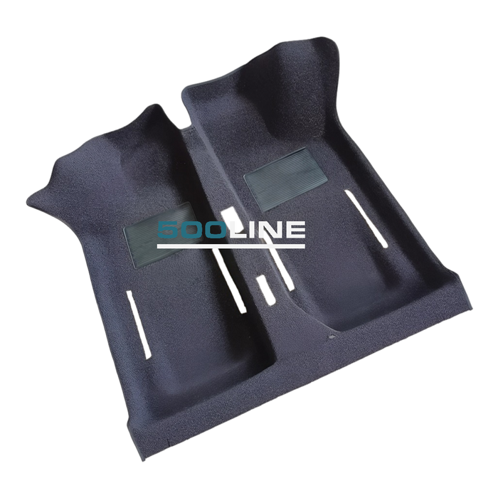 Moquette in bouclè colore nero Fiat 500 epoca altissima qualità restauro totale 500