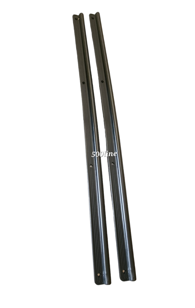 Par de molduras de umbral de puerta en plástico negro para Fiat 500 F L R