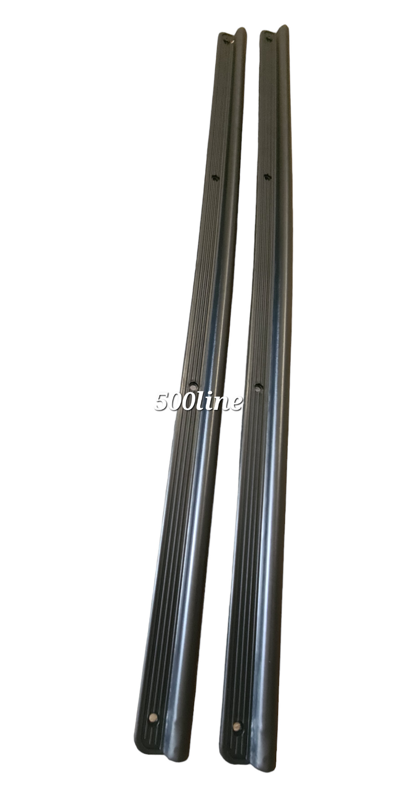 Par de molduras de umbral de puerta en plástico negro para Fiat 500 F L R