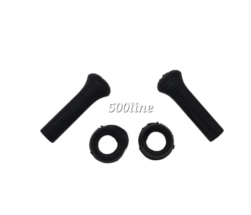Kit deurknopjes met deurvergrendeling voor Fiat 500 F, L en R, inclusief rubberen randjes