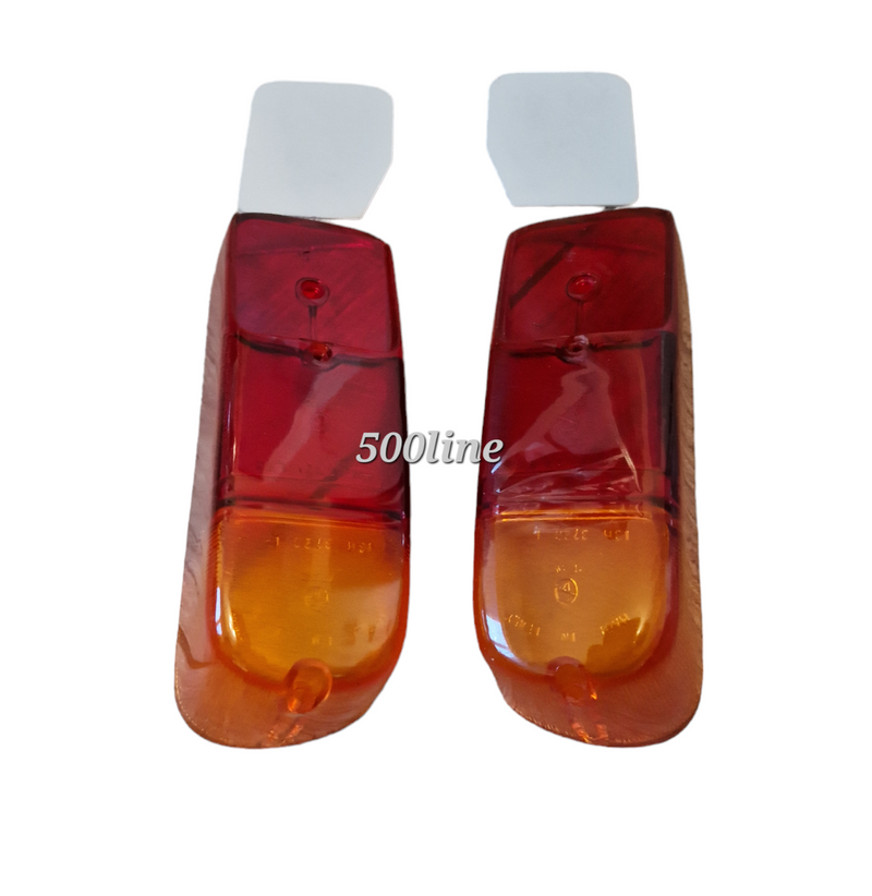 Par de carcasas de faros traseros Fiat 500 N D 600 D E, sin catadióptros