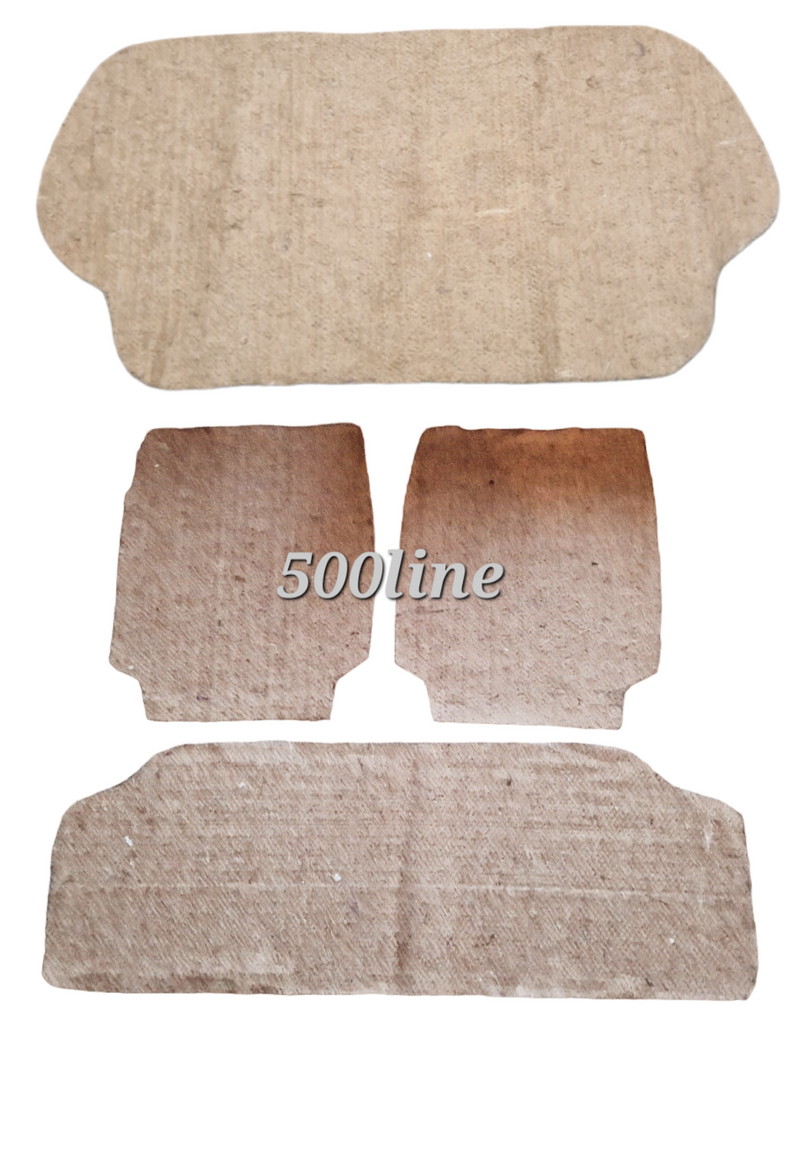 Complete set 4-delige jute bekleding voor Fiat 500 N D F L R stoelen, vintage, hoge kwaliteit