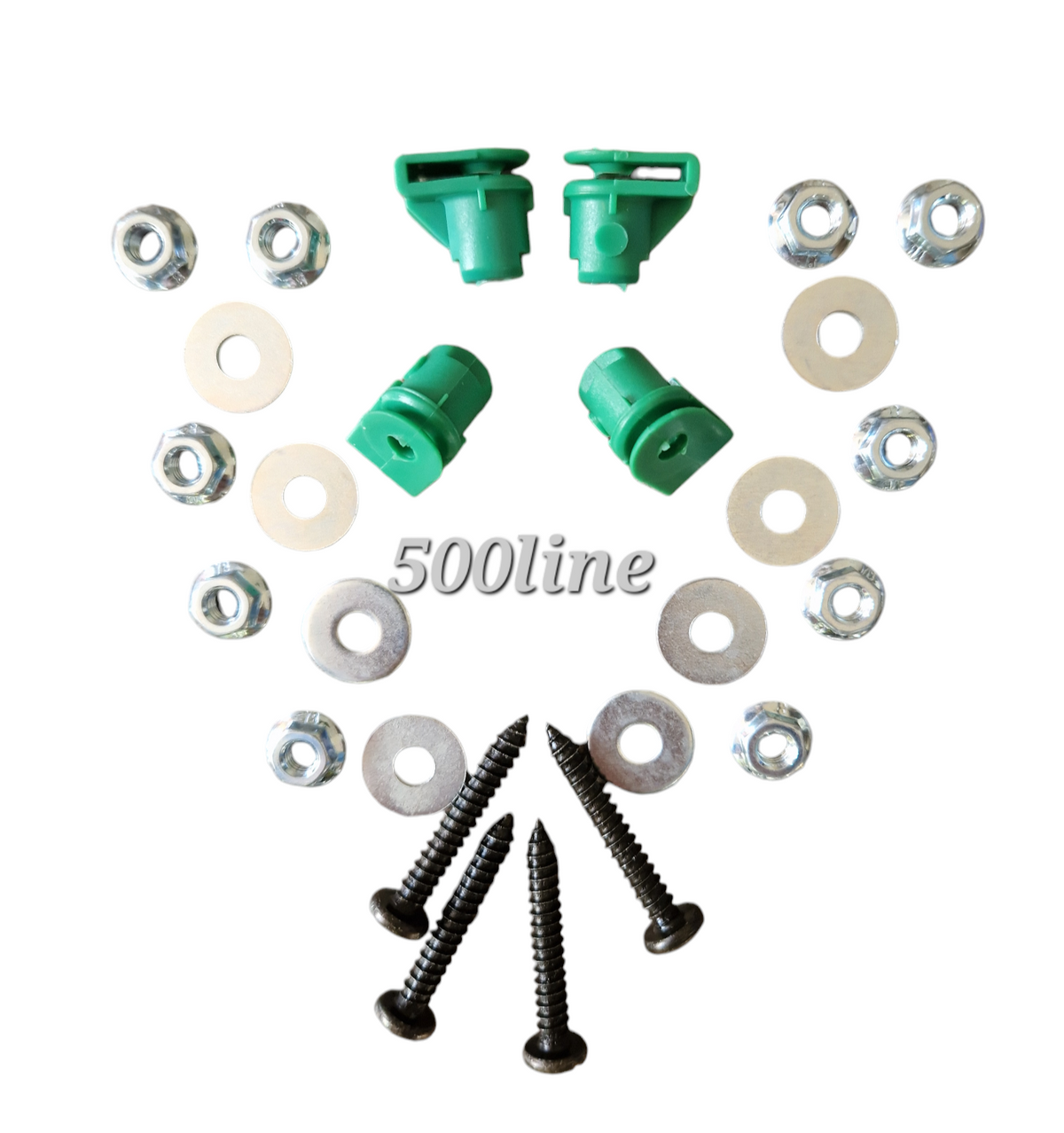 A0023-1 - Set Di 4 Viti Per Targa, 5 X 20 Con Tappi Di Fissaggio Targa Auto Oto Scooter - Foto 7