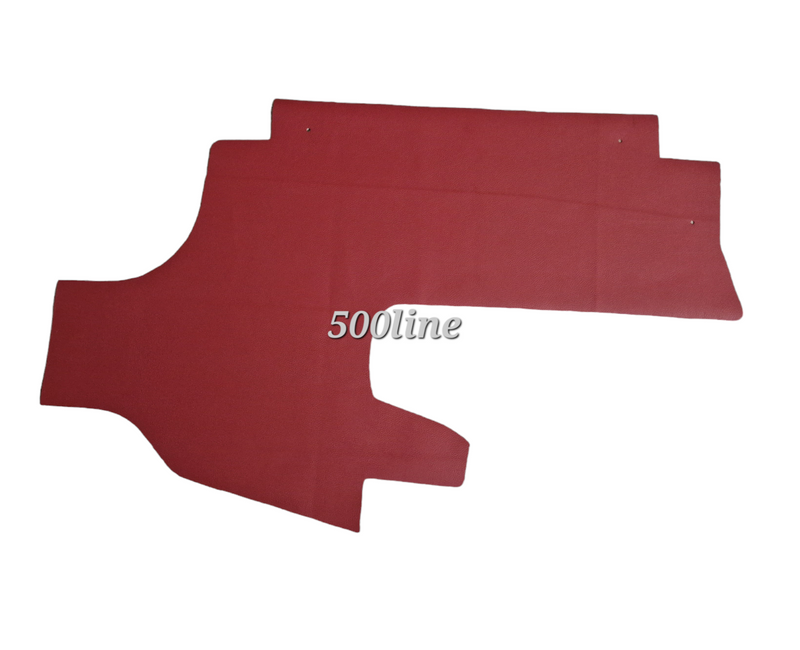 Revestimiento interior de ecocuero ROJO para capó delantero Fiat 500 F L R de época