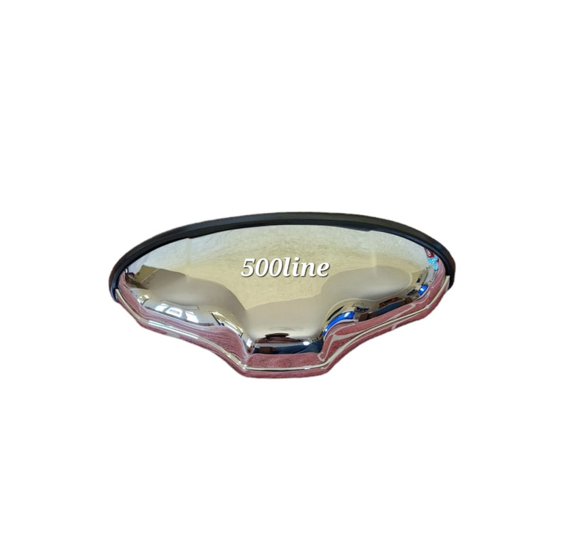 Luz de matrícula para Fiat 500 F, L y R clásicas, cromada, de alta calidad, con junta incluida