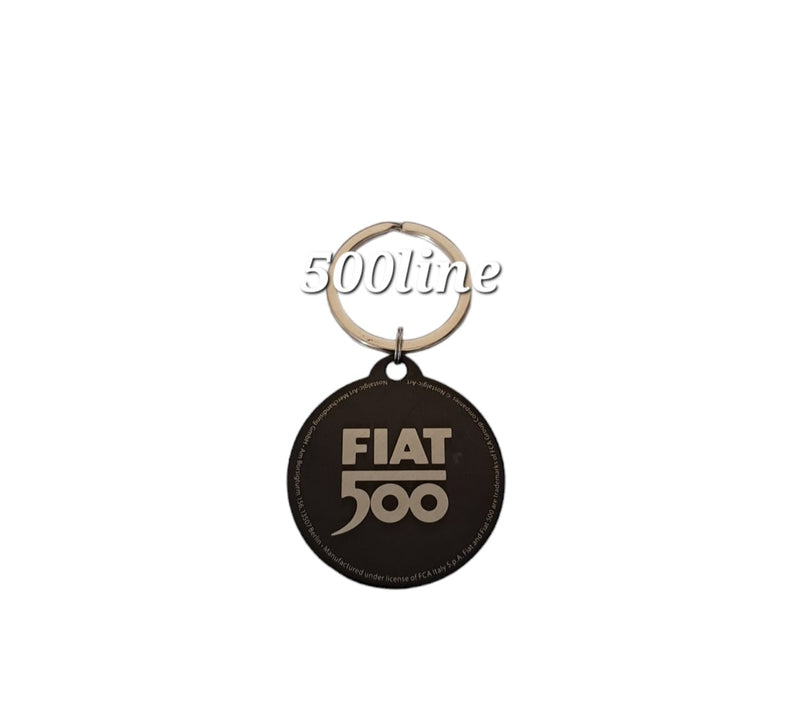 Fiat 500 ronde sleutelhanger snelheidsmeter