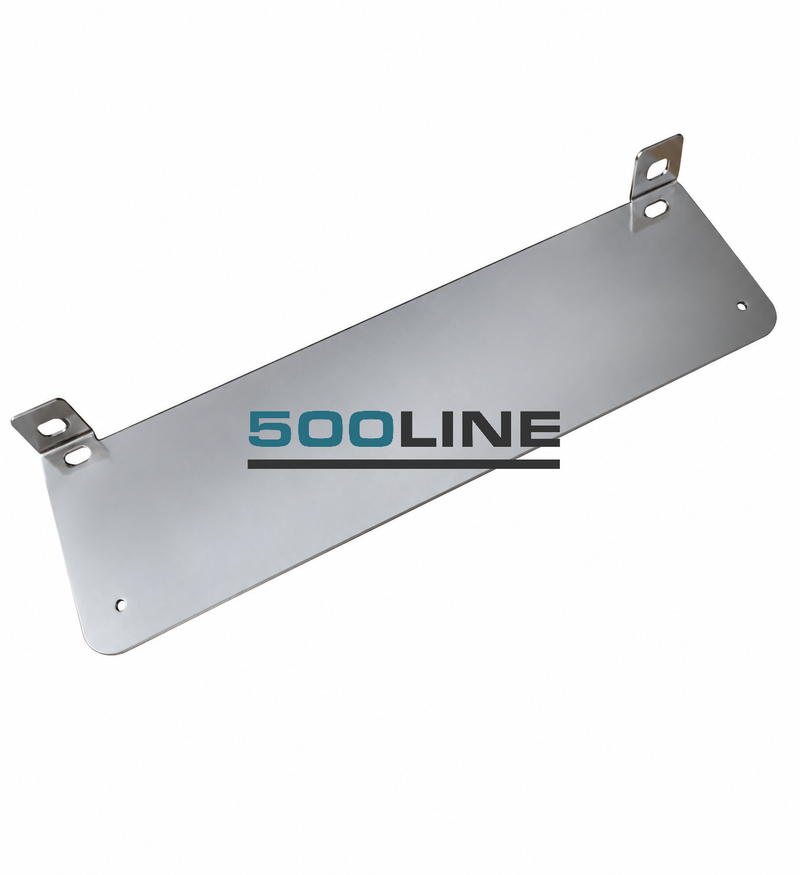 Porta Targa Anteriore in Acciaio Inox – Fiat 500 | Con Alette di Fissaggio top