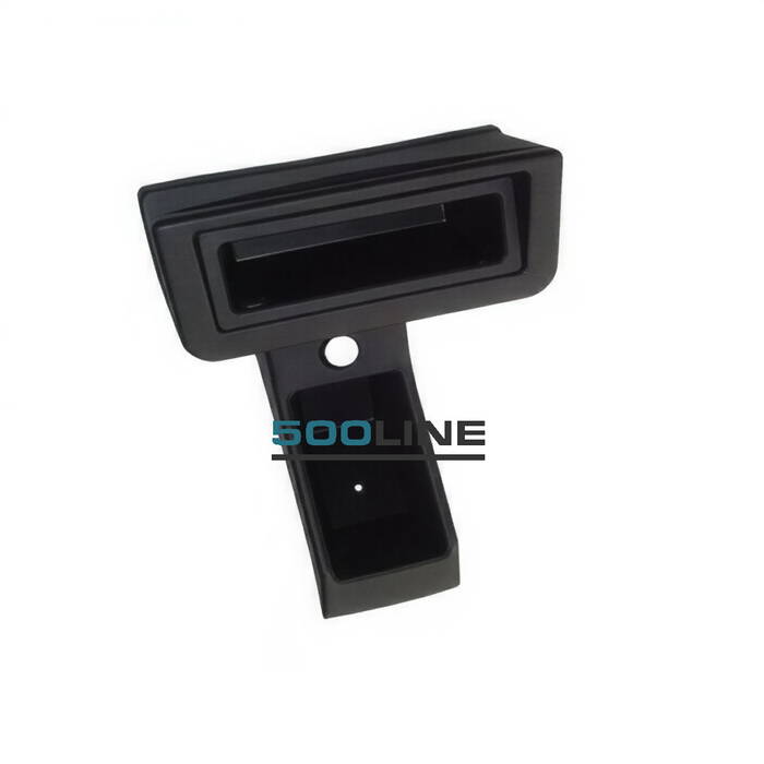 Black plastic car radio storage box suitable for vintage Fiat 500s