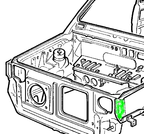 Reparatie bevestiging koplamp spatbord voor links Fiat Panda 141
