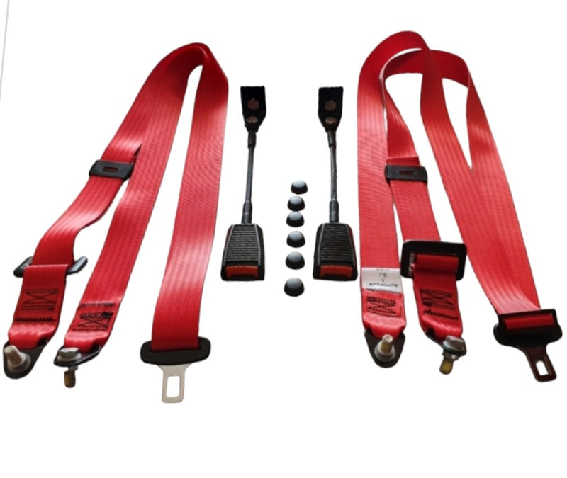 Cinture di sicurezza statiche rosse Fiat 500 N D F L Giard