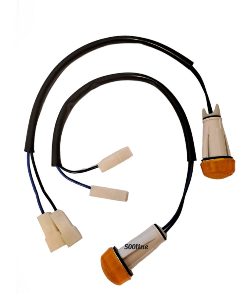 Juego de intermitentes laterales naranjas para Fiat Panda clásica de segunda serie, con cableado.